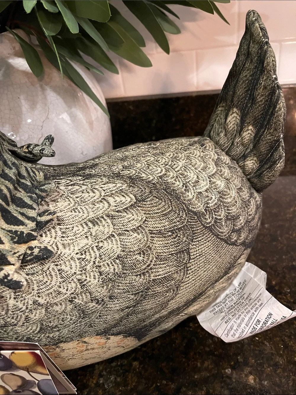 John Derian for Target Beaded  Chicken Pillow